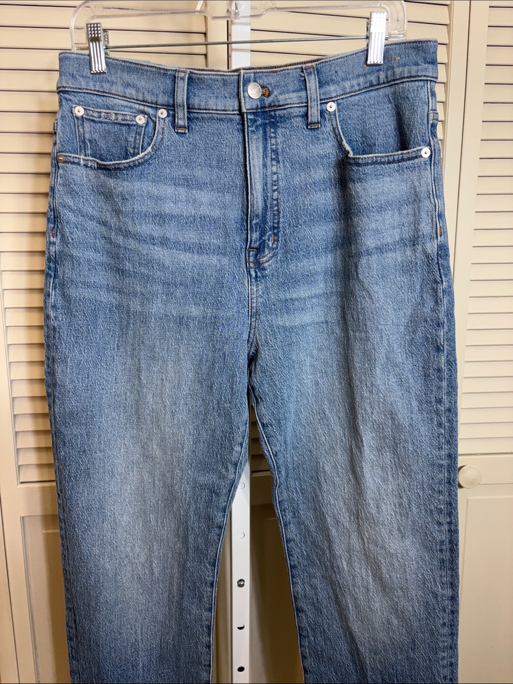 Madewell The '90s Straight Blue Rondell Wash Comfort Stretch Jean Size 30 - Picture 7 of 16